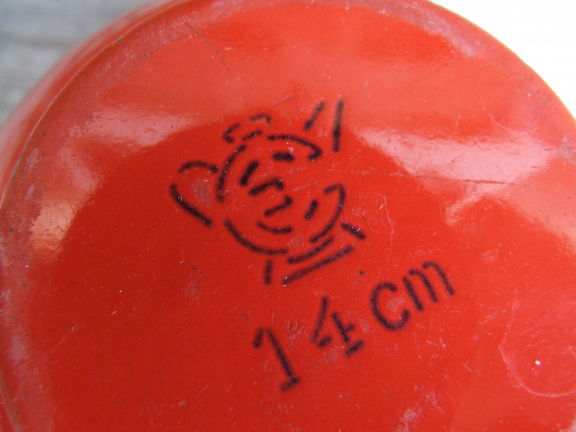 Kom van rood emaille - Afbeelding 4