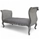 MAHOGANY/Rattan Linen Shila Bench - 1 - Thumbnail