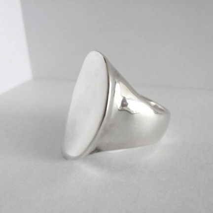 NIEUW Grote ovale zilveren RING. INCLUSIEF VERZENDEN! - Afbeelding 6