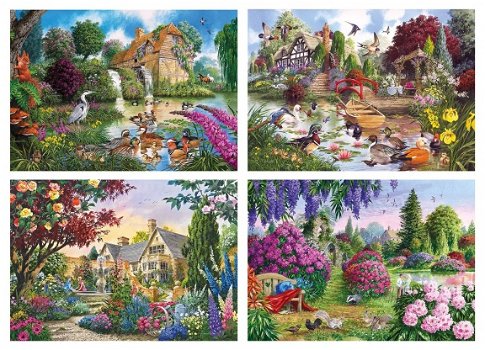 Gibsons - Flora & Fauna - 4 x 500 Stukjes Nieuw - 6