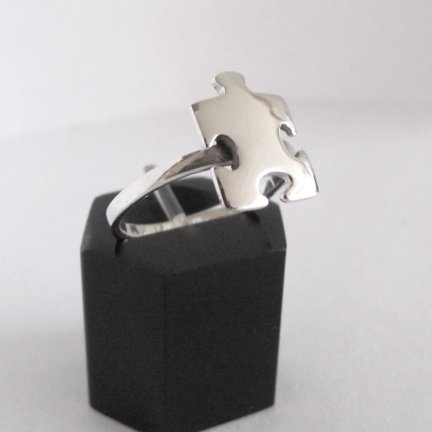NIEUW Zilveren RING puzzelstukje, verkrijgbaar in 3 ringmaten INCLUSIEF VERZENDEN!! - nr. 1