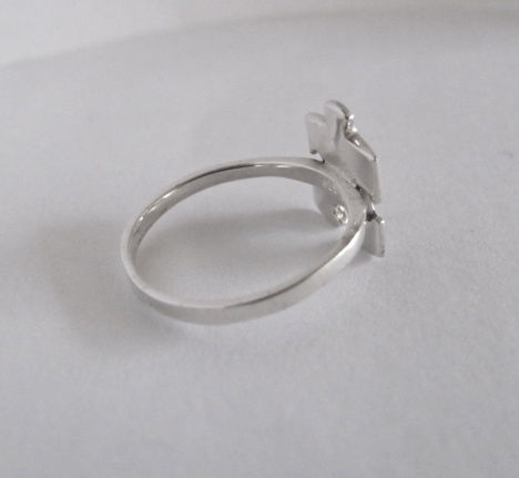 NIEUW Zilveren RING puzzelstukje, verkrijgbaar in 3 ringmaten INCLUSIEF VERZENDEN!! - Afbeelding 2