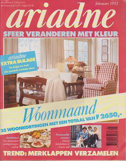 Ariadne Maandblad 1992 Nr. 2 Februari + 2x Merklap - 1