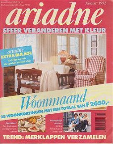 Ariadne Maandblad 1992 Nr. 2 Februari + 2x Merklap