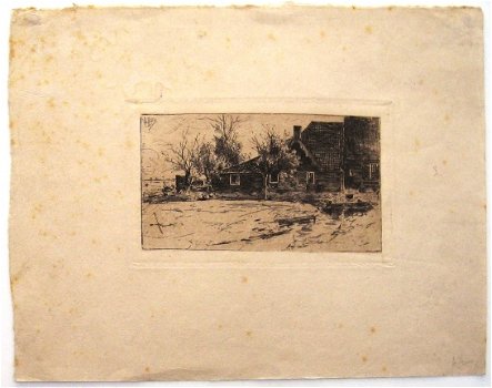 A79-5 ets/gravures A. Heins (1856-1938) Boerderij - 1