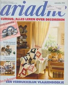 Ariadne Maandblad 1991 Nr. 9 September + Antieke Merklap.
