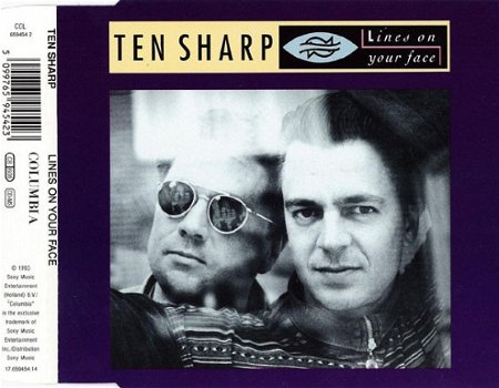 Ten Sharp ‎– Lines On Your Face 4 Track CDSingle - 1