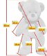 Knuffelbeer Pluche 100cm (diag) Wit - 2 - Thumbnail