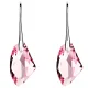oorbellen crystal swarovski 925 zilver kristal facet roze -1001 oorbellen - 1 - Thumbnail