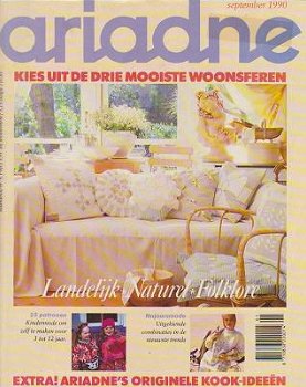 Ariadne Maandblad 1990 Nr. 9 September+2 x Merklap - 1