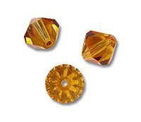 Swarovski 5301 Topaz 4mm Per 10 Stuk