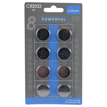 Knoopcel 3V CR2032 Powerfull Lithium 8 stuks - 1