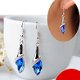 1001 oorbellen swarovski crystal blauw met zilveren afwerking - 2 - Thumbnail