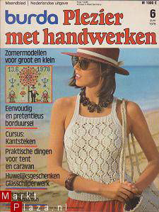 Burda Plezier met handwerken 1978 Nr. 6 Juni + Merklap. - 1