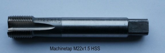 Metrische machine tap M 22 x 1,5 - 1