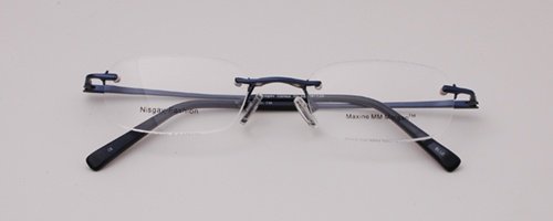 Bril Montuur model 16 Blue met clip, Metaal, NIEUW, €25 - 1