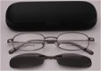 Bril Montuur model 24 Black met sun clip, Metaal, NIEUW, €25 - 2 - Thumbnail