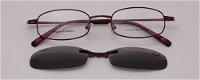 Bril Montuur model 24 Red met sun clip, Metaal, NIEUW, €25 - 1 - Thumbnail