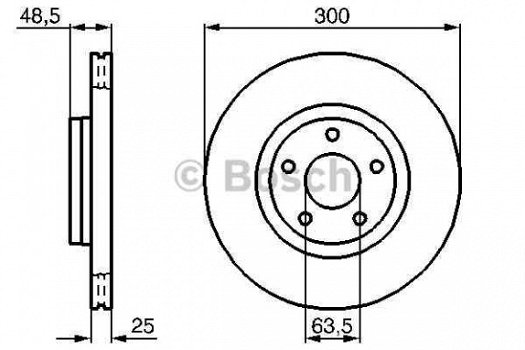 Remschijf vooras Set 2 stuks Ford Focus C-Max Kuga Transit - 3