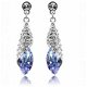 schitterende swarovski oorbellen blauw met heldere kristalletjes 1001oorbellen - 1 - Thumbnail