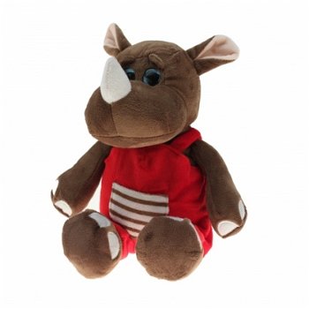 Knuffel pluche neushoorn 19 cm - 1