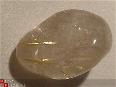#10 Rutiel kwarts Rutil quartz Knuffelsteen Trommelsteen