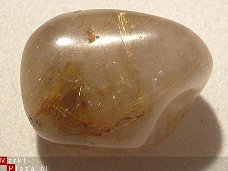 #9 Rutiel kwarts Rutil quartz Knuffelsteen Trommelsteen