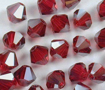 Swarovski 5301 Siam Satin 4mm Per 10 Stuk - 1