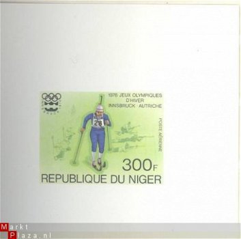 NIGER Deluxe sheet 1976 biathlon 300F - 1