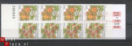 Noorwegen postzegelboekje vruchten 1996 - 1