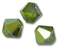 Swarovski 5301 Olivine AB 4mm Per 10 Stuk - 1