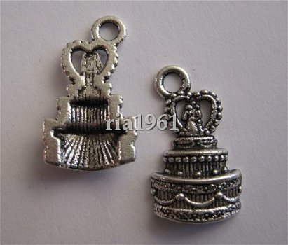 bedeltje/charm keuken : bruidstaart - 23x13 mm - 1