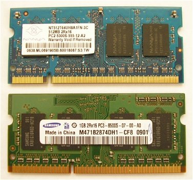 64/512MB/1GB SO-DIMM-geheugenmodule voor laptop - 1
