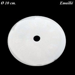 === Binnenplaatje wijzerplaat = emaillé = oud === 32371