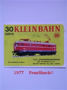[1977] 30 Jahre Kleinbahn H0 brochure, T.H.S. Spoorwegmodelbouw #1