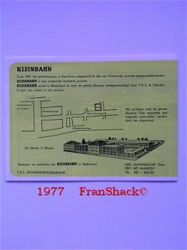 [1977] 30 Jahre Kleinbahn H0 brochure, T.H.S. Spoorwegmodelbouw #1 - 4