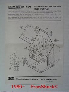 [1980~] Montagerichtlijn H0 B 570 Pola-kit, POLA