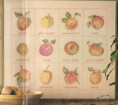 Borduurpatroon 115 appelschilderij - 1
