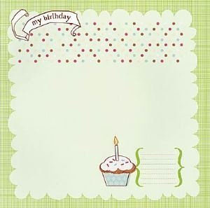 SALE NIEUW vel scrappapier All About Me 8 My Birthday van DCWV - 1