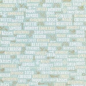 SALE NIEUW vel scrappapier Be Mine 7 Love Words van DCWV - 1