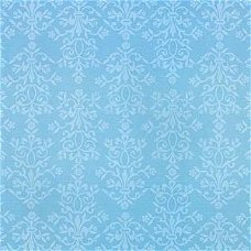 SALE NIEUW vel scrappapier Be Mine 14 Blue Flourish van DCWV