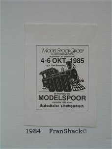 [1985] Mini-Folder Expositie ModelSpoorGroep Den Bosch