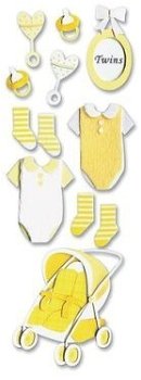 SALE A Touch Of Jolee's Dimensional Stickers Baby Twins - 1