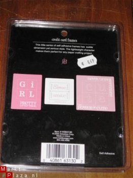 SALE!17 Credit Card Frames Girl, zelfklevend van Heidi Swapp - 1