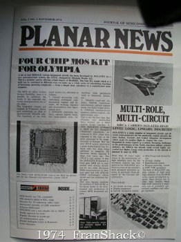[1974] Planar News, Vol.3 No. 5- Nov 1974, SGS-ATES - 1