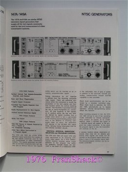 [1976] Tektronix, Catalog Television Products, Tektronix inc., - 4