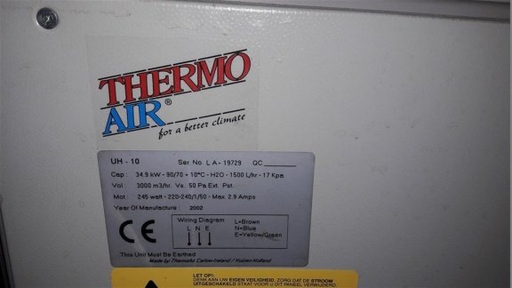 zware thermoair heater 220 volt 35 kw. - 4