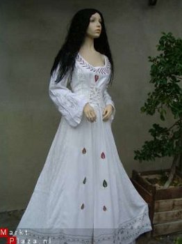 Hippie Goa middeleeuwse witte jurk Gothic - 1