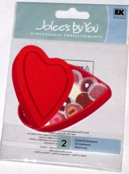 SALE! NIEUW 2 Embelishments Hearts van Jolee's by You - 1