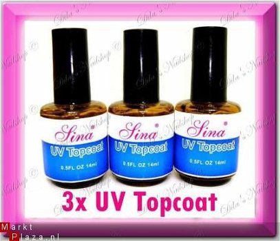 3x UV Gel Topgel Topcoat - 1